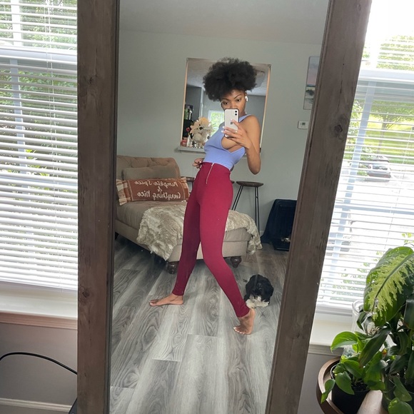 Burgundy Skinny Dress Pants For Any Occasion Double Zipped Extra Comfort - Picture 16 of 16